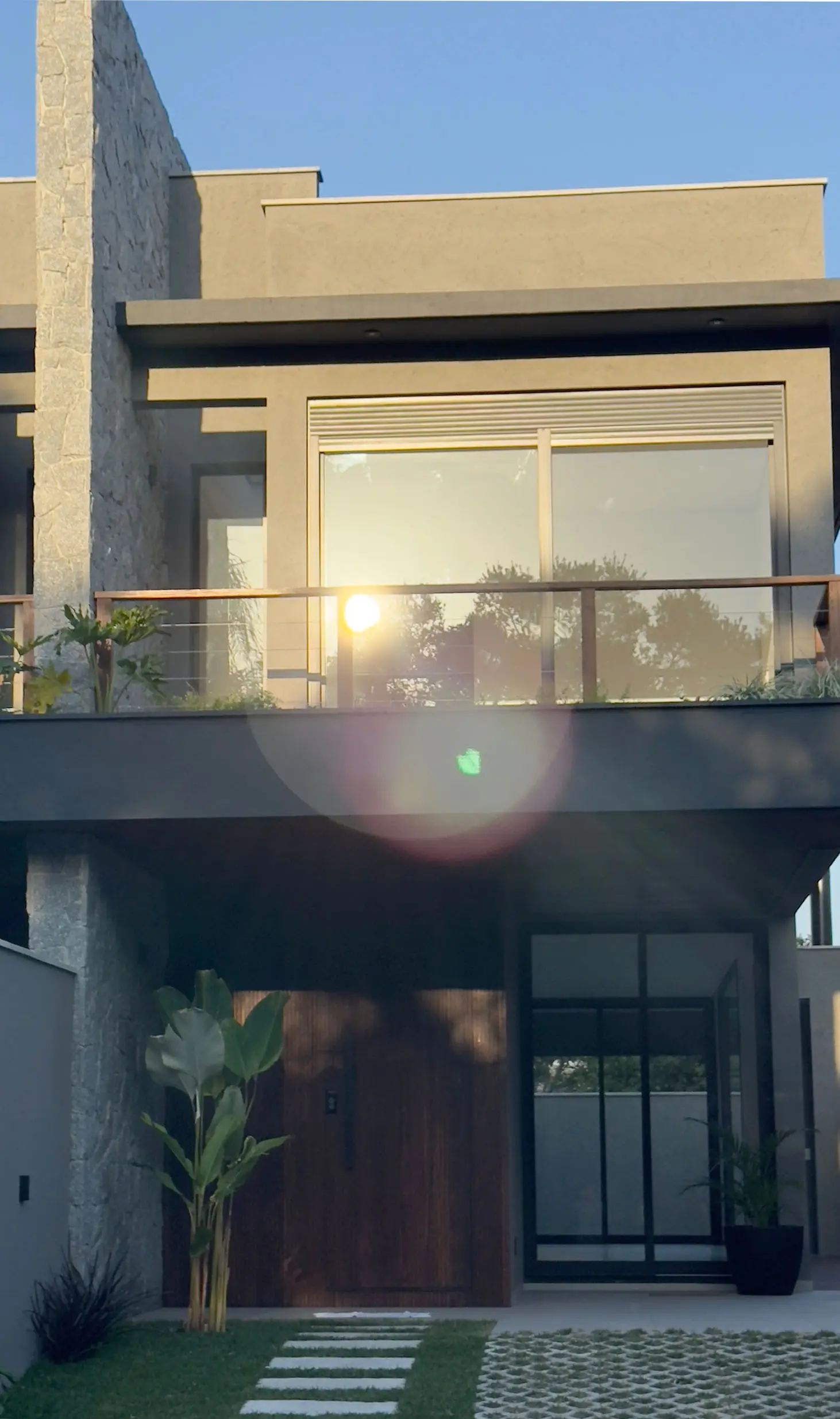 Fassade zur goldenen Stunde