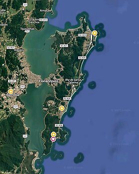 Übersichtskarte – Lage im Süden der Insel Santa Catarina