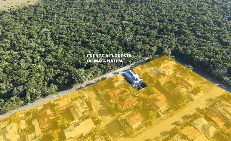 Luftaufnahme – Lage gegenüber geschütztem Atlantikwald